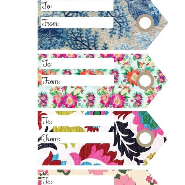 Free Floral Hanging Printable Gift Tags