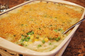 Chicken Casserole With Corn And Peas
