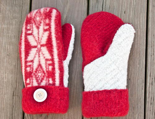Upcycled Sweater Amish Mitten Pattern