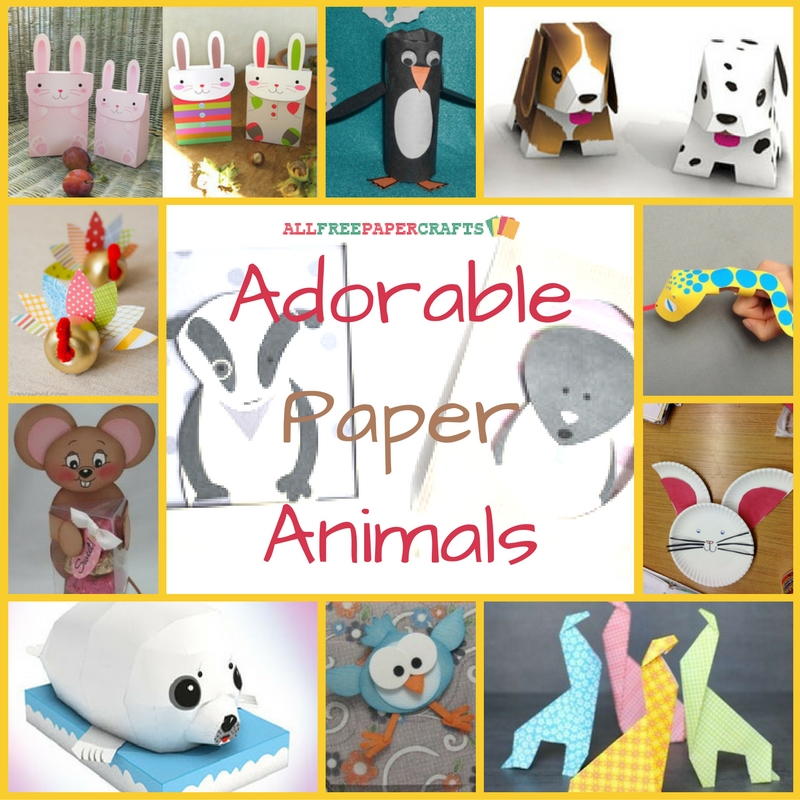 Adorable Paper Animals: 30 Animal Crafts | AllFreePaperCrafts.com