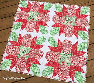 Traditional Poinsettia Table Topper