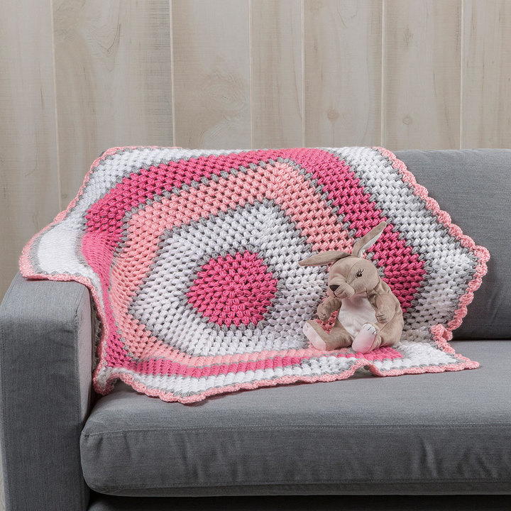 Sweet Rose Baby Blanket | AllFreeCrochetAfghanPatterns.com