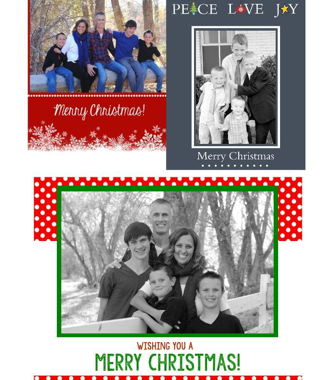 Christmas Photo Printable Card Templates | AllFreeChristmasCrafts.com