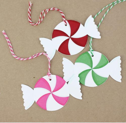Punched Peppermint Homemade Gift Tags