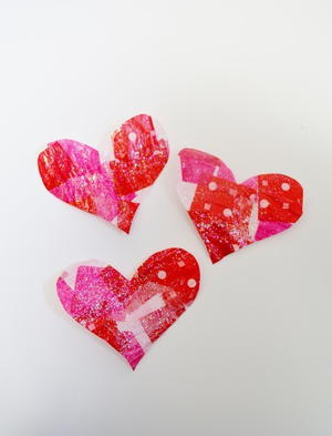 Tissue Paper Valentine Heart