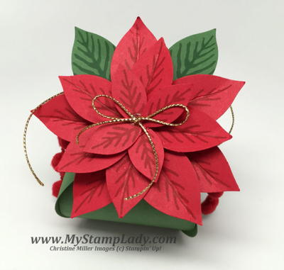 Pretty Paper Poinsettia Gift Box Idea