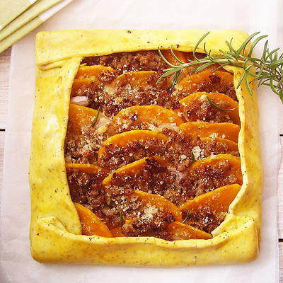 Butternut Squash and Italian Sausage Galette