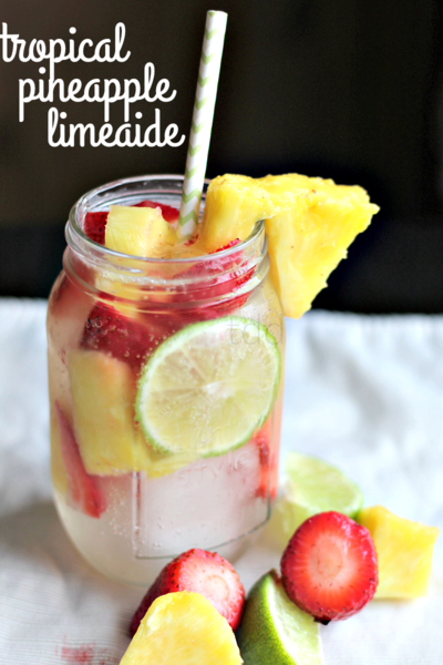 Tropical Infused Water Pineapple Limeade Recipe