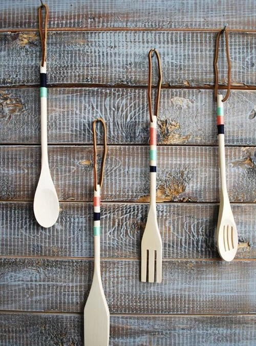 String Wrapped Wooden Spoon Craft