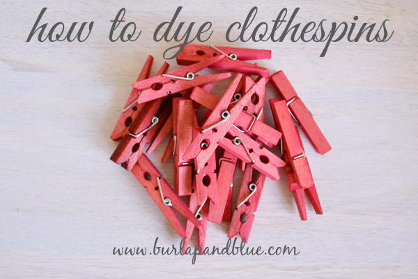 How to Dye Clothespins