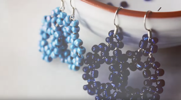 Stunning Seed Bead Drop Earrings