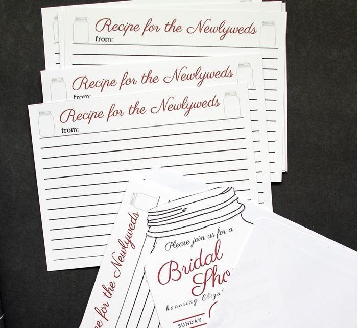 Newlywed Printable Recipe Cards | AllFreePaperCrafts.com