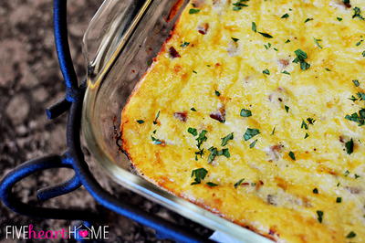 Southern Ham and Grits Breakfast Casserole