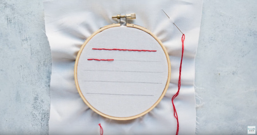 Straight Stitch Embroidery Technique