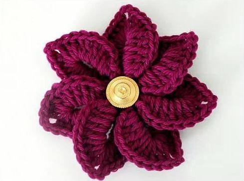 Crocodile Stitch Flower