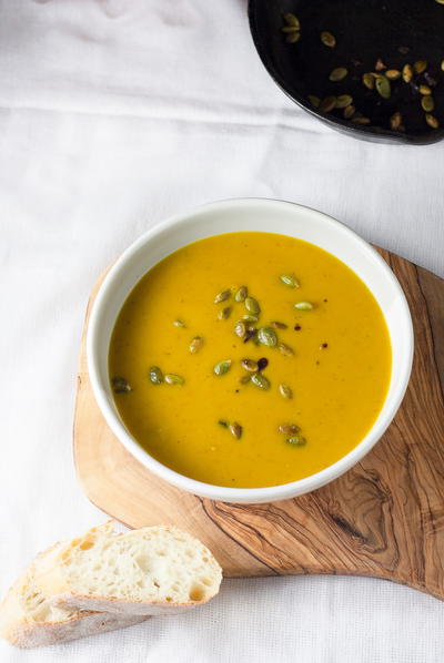 Roasted Butternut Squash Soup with Coconut Milk