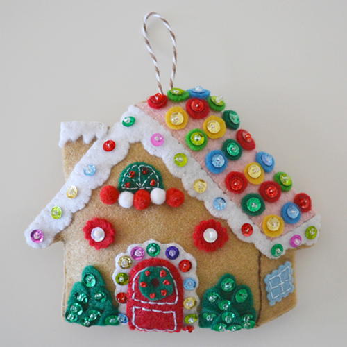 Gingerbread House Christmas Ornament | AllFreeSewing.com