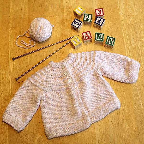 Easy baby sweater knitting pattern for beginners sale kmart