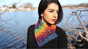 Over the Rainbow Crochet Cowl