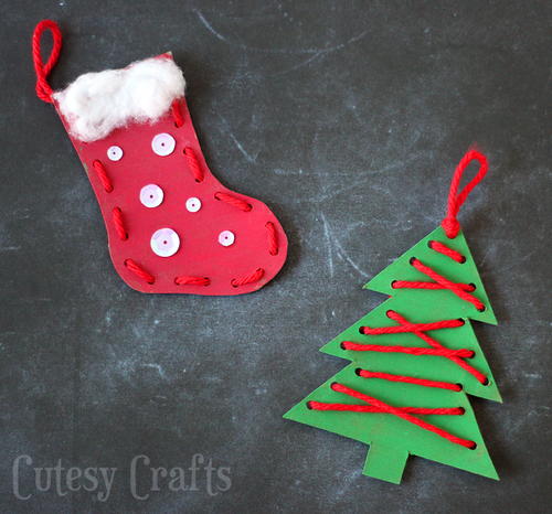 Easy Embroidered Homemade Ornaments