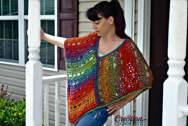 Colorful Crochet Poncho