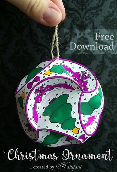 Paper Bauble Christmas Ornament