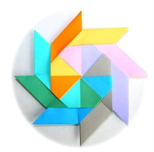 Colorful Ninja Star Origami