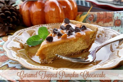 Caramel-Topped Pumpkin Cheesecake
