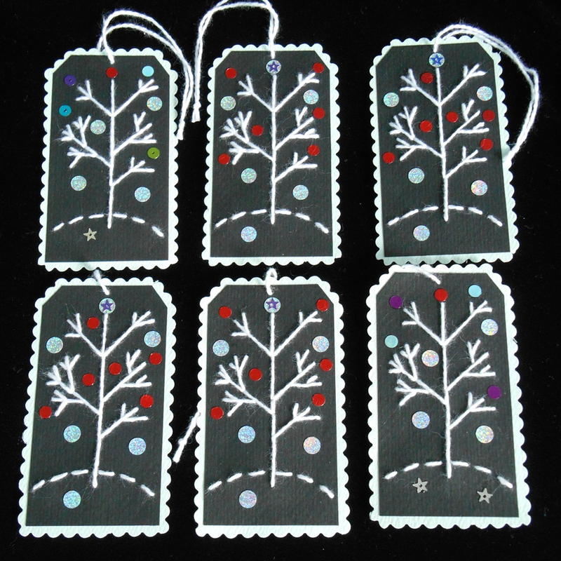 Embroidered Holiday Gift Tag Ornaments | FaveCrafts.com