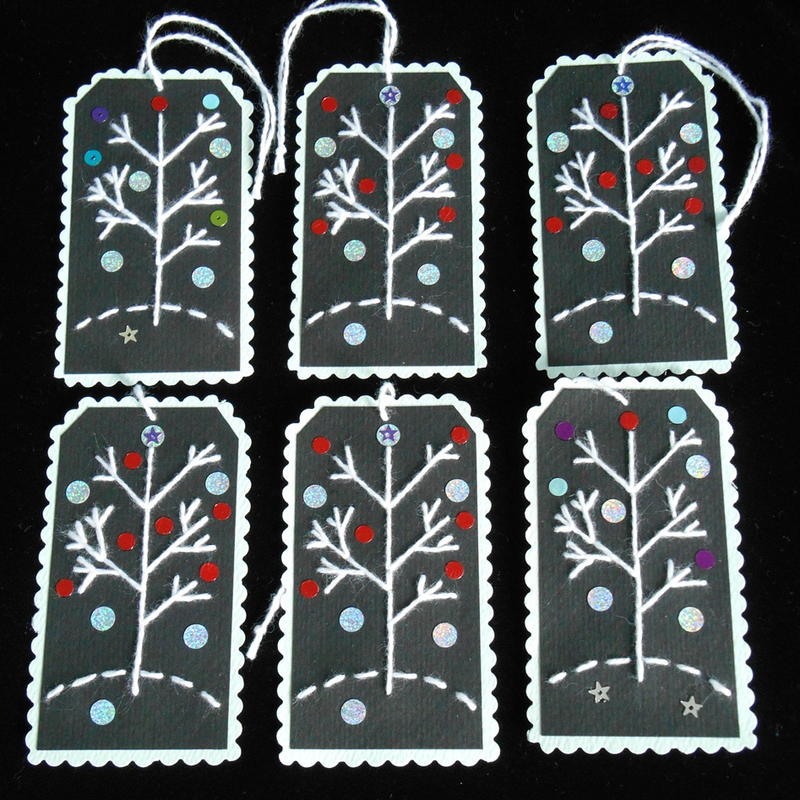 Noel christmas gift tag diy embroidery kit Embroidered Holiday Gift Tag Ornaments | FaveCrafts.com