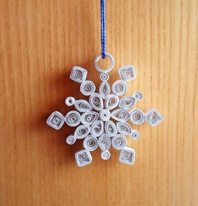 Quilled Snowflake Ornaments, Handmade Snowflake Decorations