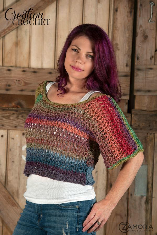 Beautiful Crochet Cropped Top | FaveCrafts.com