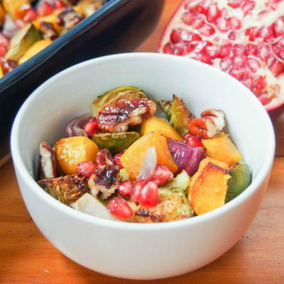 Acorn Squash Brussels Sprout Side Dish 