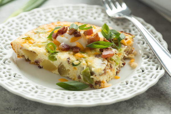 Loaded Baked Potato Breakfast Casserole | FaveSouthernRecipes.com