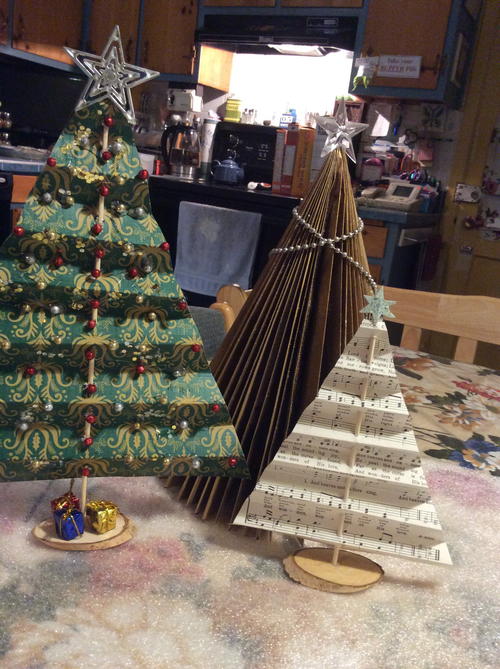 Beautiful Paper Tabletop Christmas Trees