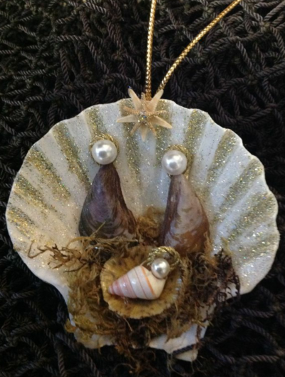 Shell of Hope Nativity Christmas Ornament