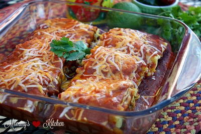 Beef Enchilada Lasagna Roll-Ups