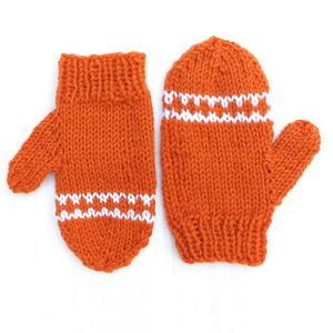 QKURT Toddler Mittens Age 1-3 Years Old 6 Pairs of Winter Warm Knitted Strip Gloves Baby Stretch Mittens for Boys and Girls