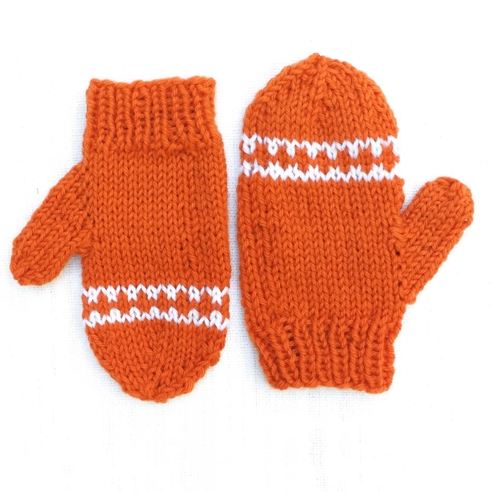 orange mittens