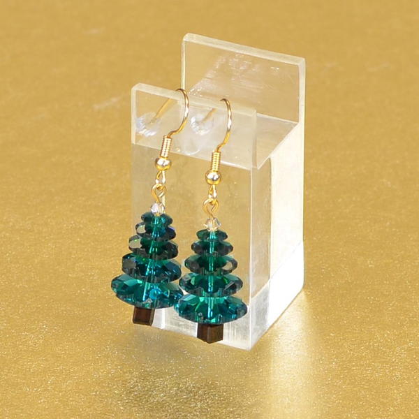 Swarovski Christmas Tree Handmade Earrings