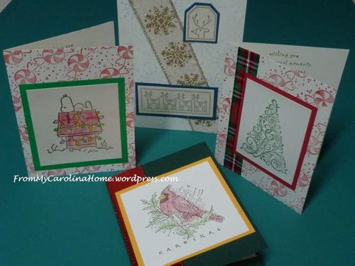 Stamping Christmas Cards