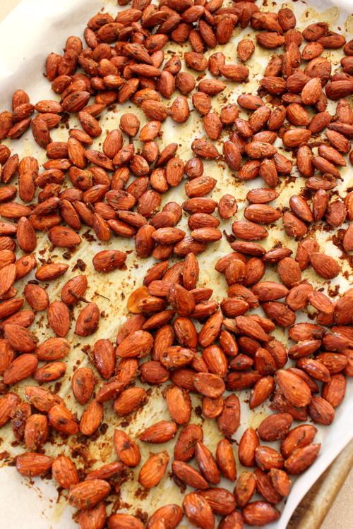 Honey Mustard and Thyme Roasted Almonds