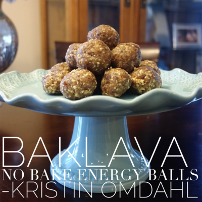 Baklava Inspired No-Bake Energy Balls