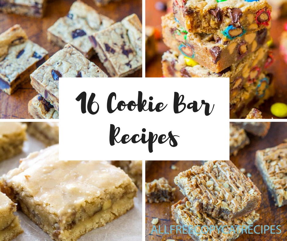 Not Your Average Cookie Recipes: 16 Cookie Bar Recipes