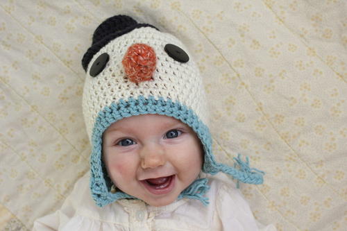 Baby Snowman Easy Crochet Hat