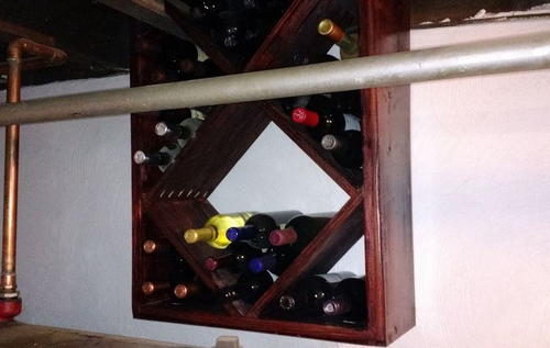 Ceiling DIY Wine Bottle Holder