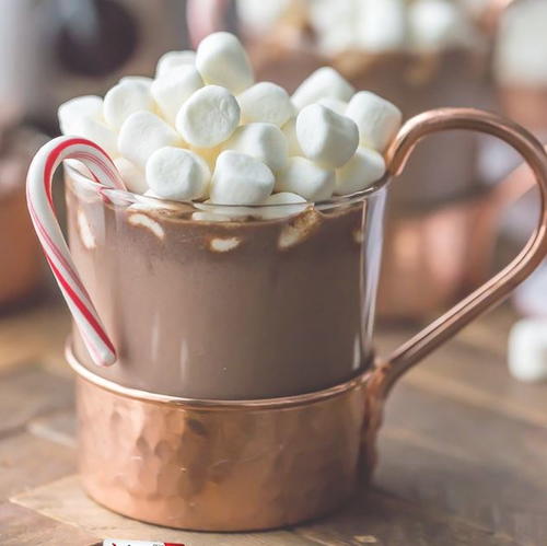 Slow Cooker Hot Chocolate with Peppermint