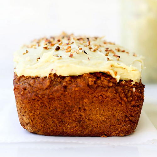 Chai Spiced Quick Bread with Japanese Sweet Potato Frosting