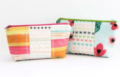 Bright and Cheerful Zippered Pouch Tutorial | DIYIdeaCenter.com