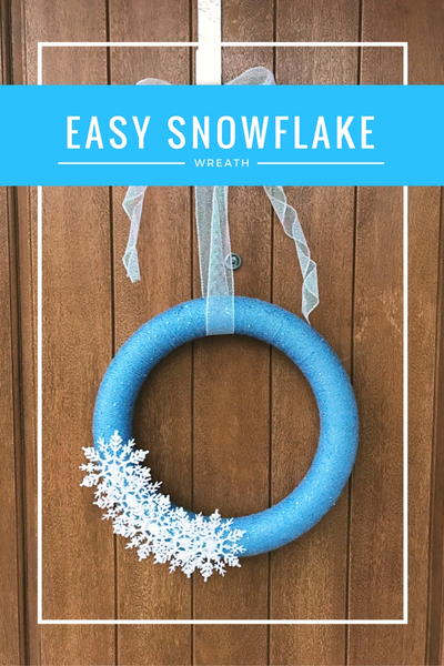Easy Snowflake Yarn Wreath